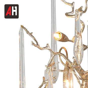 Art design decorative small tree shape copper table light 